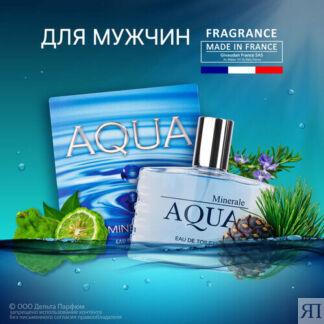 Туалетная вода мужская 100 мл, Aqua Minerale Delta Parfum