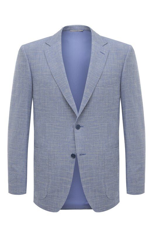 Пиджак из шерсти и хлопка Canali 11288/FC04499 фото 1