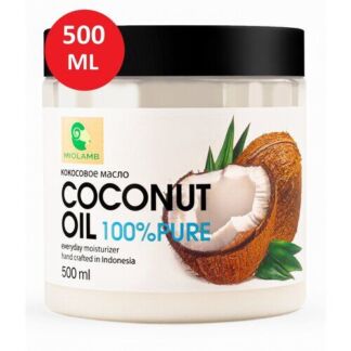 Масло кокосовое Miolamb 500мл. Для тела, волос, массажа, лица, загара MIOLA