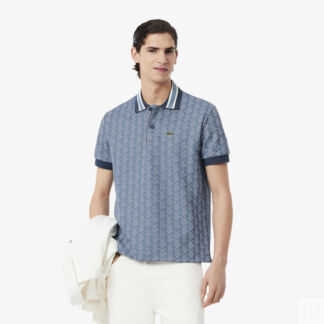 Мужское поло Lacoste Classic Fit с монограммой
