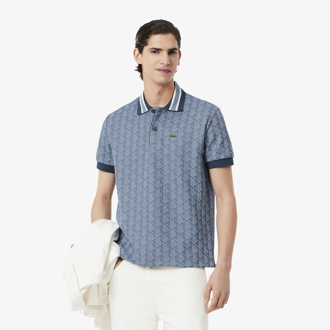 Мужское поло Lacoste Classic Fit с монограммой фото 1