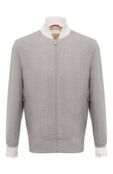 Бомбер изо льна и шерсти Brunello Cucinelli MW4946872 фото 1
