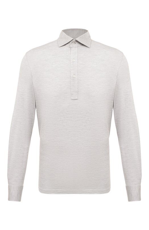 Поло из шелка и хлопка Brunello Cucinelli MTB373914 фото 1
