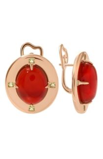 Серьги с сердоликом и хризолитами Moonka
