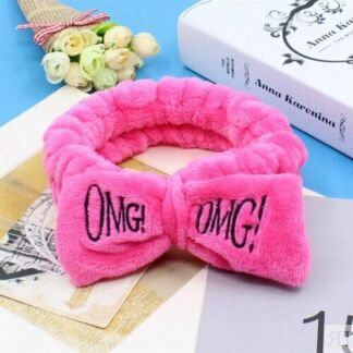 Повязка для умывания "OMG! SPA", цвет ярко - розовый. Без бренда