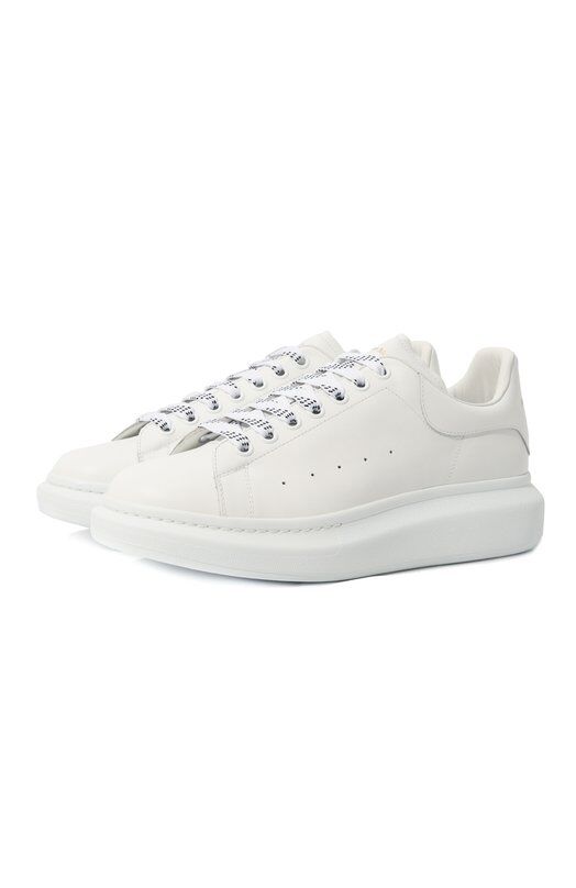 Кожаные кеды Oversized Alexander McQueen 553680/WHGP5 фото 1