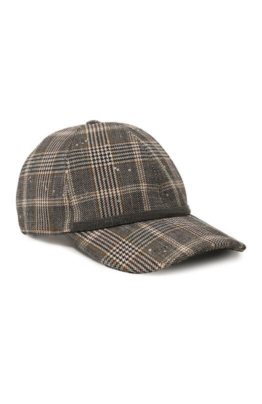 Бейсболка из шерсти и хлопка Brunello Cucinelli MCAP90186P фото 1