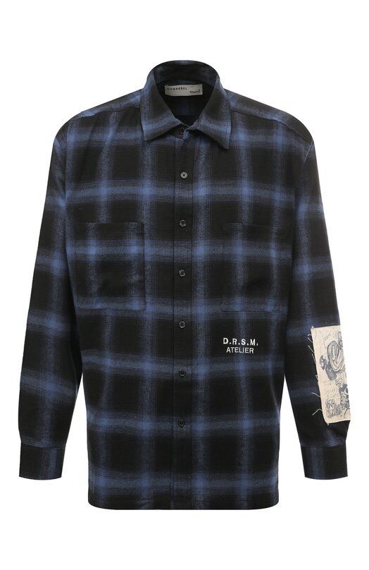 Хлопковая рубашка DOMREBEL MGALLERY/L0NGSLEEVE FLANNEL SHIRT фото 1