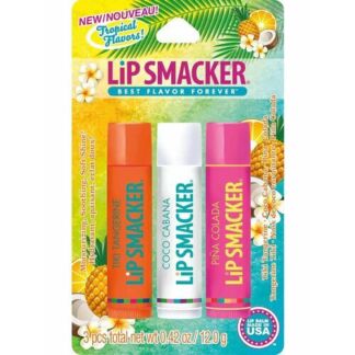 Бальзамы для губ со вкусом тропики, мандарин, пина колада Lip Smacker