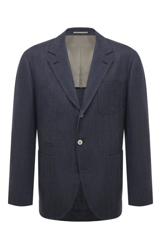 Пиджак из шерсти и шелка Brunello Cucinelli MY4307BND фото 1