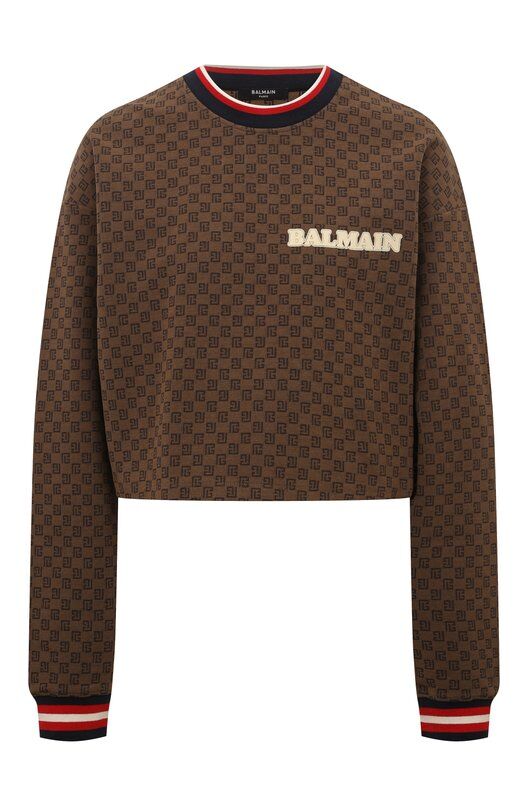 Хлопковый свитшот Balmain BF2J0007/BC56 фото 1