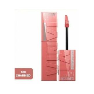 Maybelline New York Помада для губ Super Stay Vinyl Ink, 100 Charmed, жидка