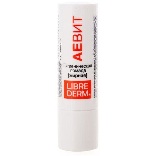 Librederm гигиеническая помада Аевит жирная, бесцветный фото 1
