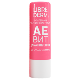 Librederm Гигиеническая помада Аевит Дикая клубника, розовый