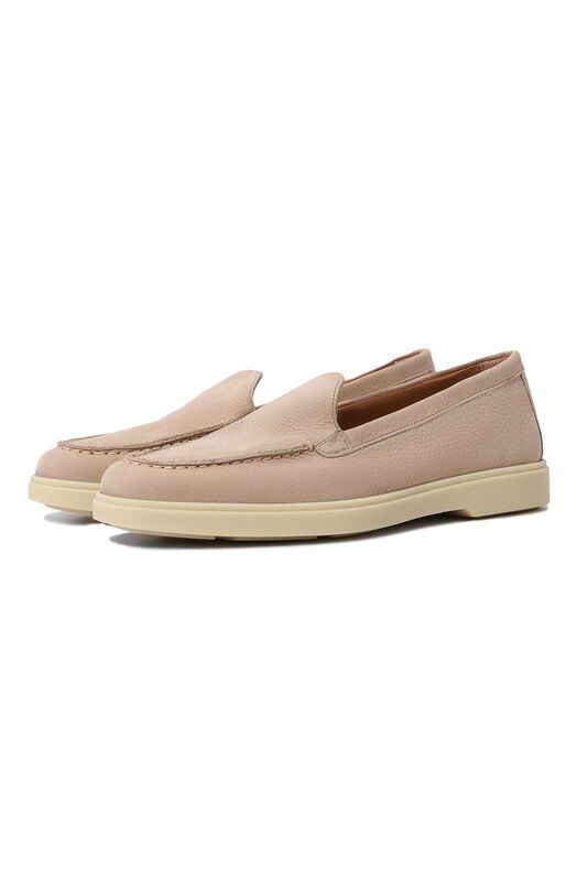 Лоферы из нубука Yalta Santoni WUYA58856TISNSV9 фото 1