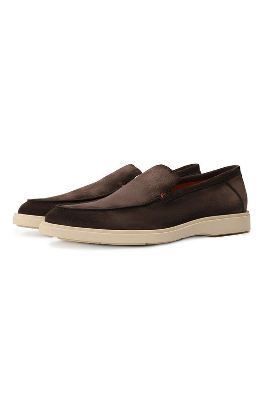 Замшевые лоферы Detroit Santoni MGDG17824TICBSH6 фото 1