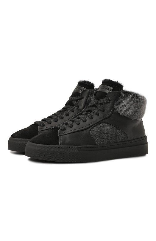 Кожаные кеды Santoni WBGT61093NE0PSQ5N01 фото 1