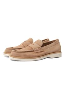 Замшевые пенни-лоферы Santoni