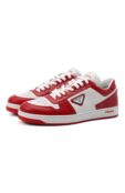 Кожаные кеды Prada 2EE364-3LKG-F0O3N фото 1