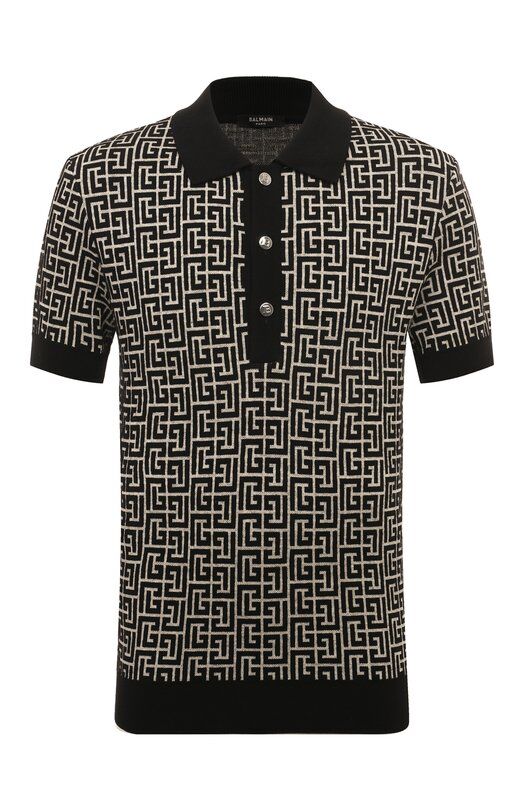 Поло из шерсти и льна Balmain CH1GB020/KB03 фото 1
