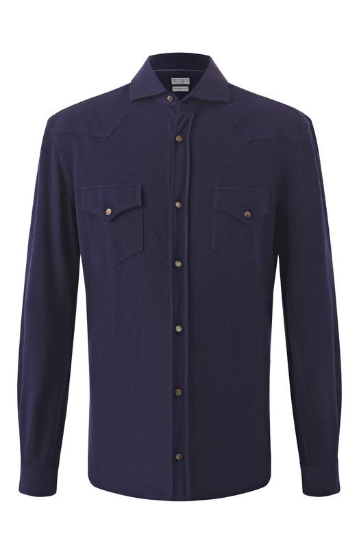Хлопковая рубашка Brunello Cucinelli ME854B2268 фото 1