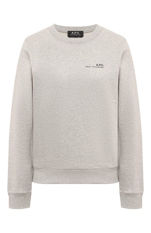 Хлопковый свитшот A.P.C. C0FBQ-F27663 фото 1