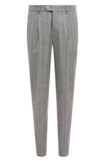 Брюки из хлопка и шерсти Brunello Cucinelli