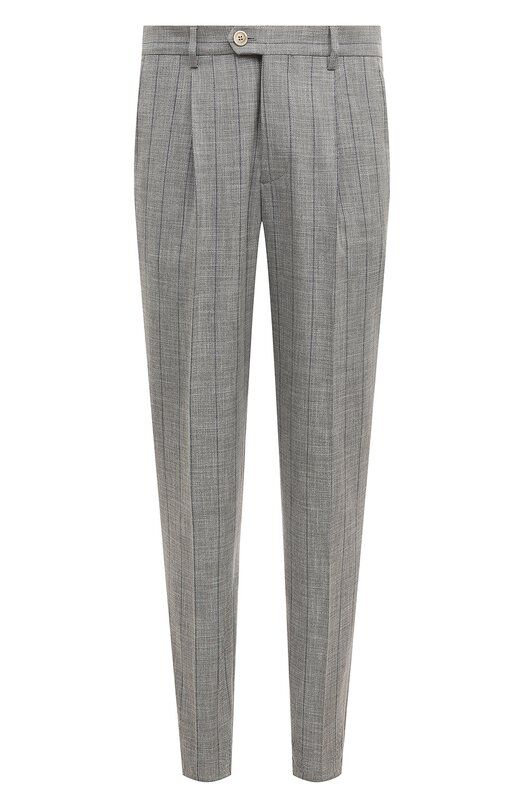Брюки из хлопка и шерсти Brunello Cucinelli MS484B2299 фото 1