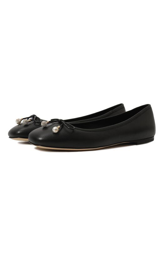 Кожаные балетки Elme Jimmy Choo ELME FLAT/NAP фото 1
