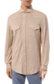 Рубашка изо льна и хлопка Brunello Cucinelli MW835B2289 фото 3