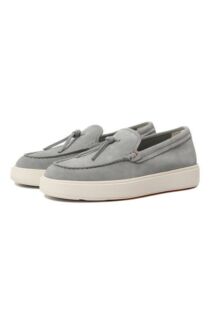 Замшевые лоферы Santoni
