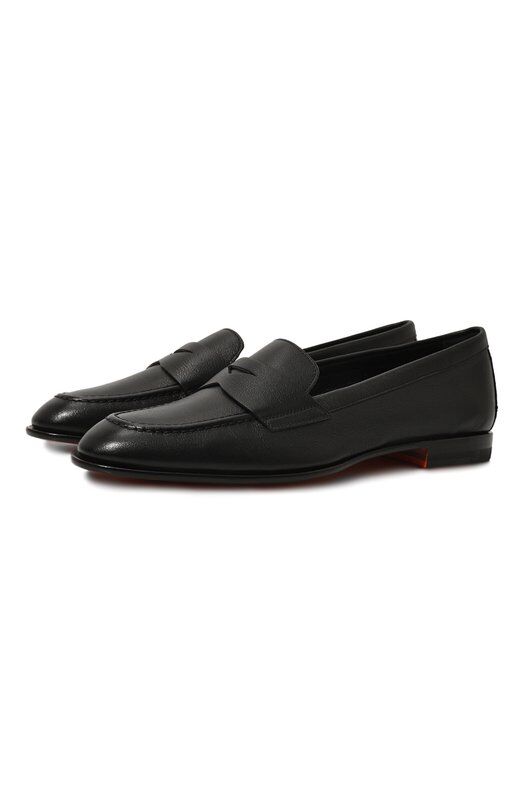 Кожаные пенни-лоферы Santoni WUSF59962HAFSSW6N01 фото 1