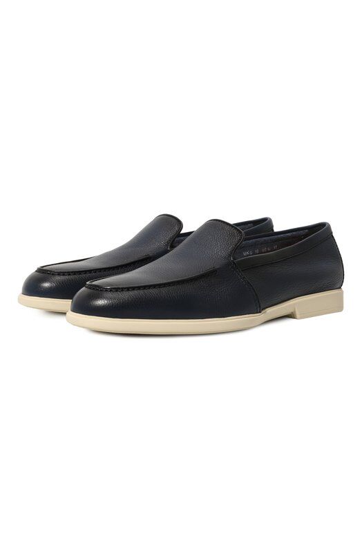 Кожаные лоферы Malibu Santoni MGAG18777TICSTZ9U59 фото 1