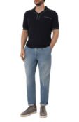 Поло из вискозы и шерсти Giorgio Armani 3DSF60/SJNLZ фото 2