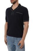Поло из вискозы и шерсти Giorgio Armani 3DSF60/SJNLZ фото 3