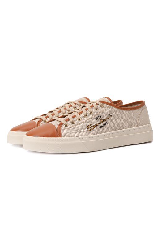 Комбинированные кеды Santoni MBGT21855PNNTS07E32 фото 1