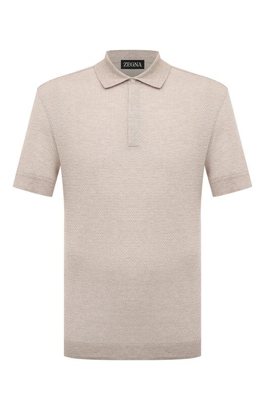 Поло из хлопка и льна Zegna UD372A7/D727 фото 1