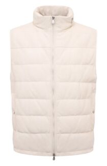 Кожаный жилет Brunello Cucinelli