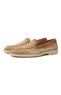 Замшевые лоферы Malibu Santoni