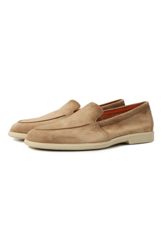 Замшевые лоферы Malibu Santoni MGAG18829TICSTZ0M13 фото 1