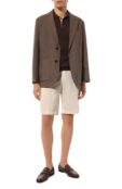 Шорты из хлопка и льна Zegna UDI37A7/TB05 фото 2